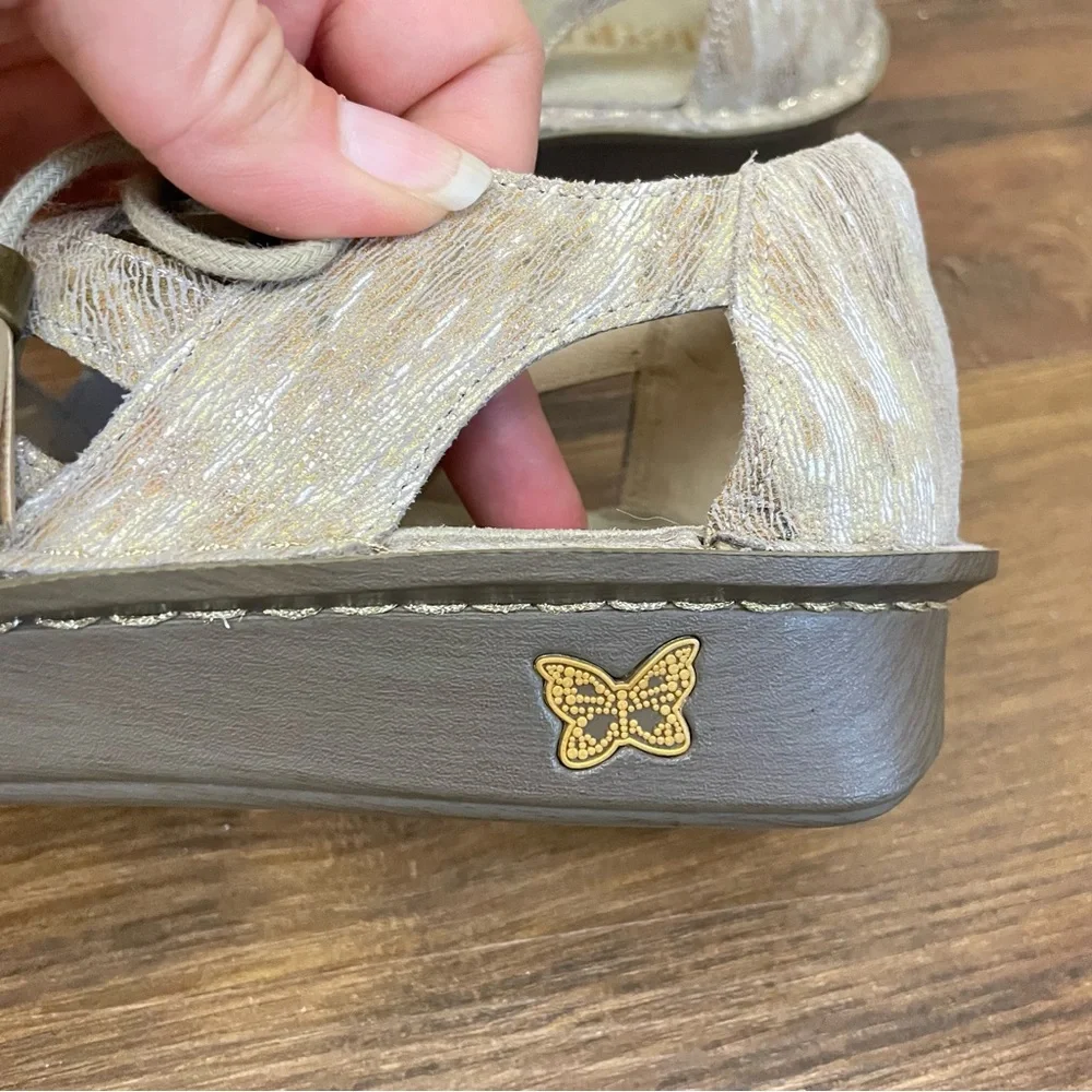 Alegría Sand Valerie Gladiator Lace Up Leather Sandals Size 39/9 - Picture 6 of 12